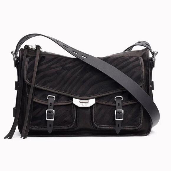 RAG & BONE Zebra Print Messenger Bag – Silver Hardware - LIKE NEW